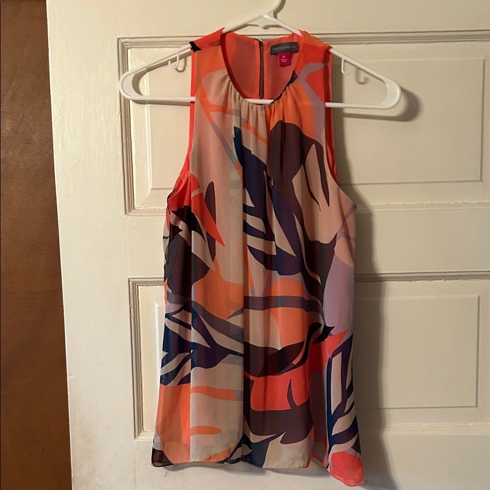 Vince Camuto Colorful Sleeveless Blouse